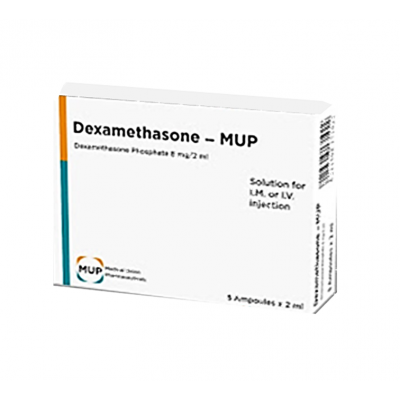 DEXAMETHASONE - MUP 8 MG / 2 ML ( DEXAMETHASONE SODIUM PHOSPHATE ) 5 AMPOULES
